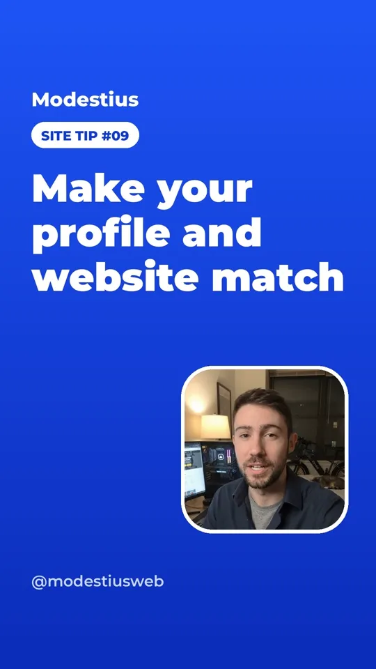 Make your profile and website match