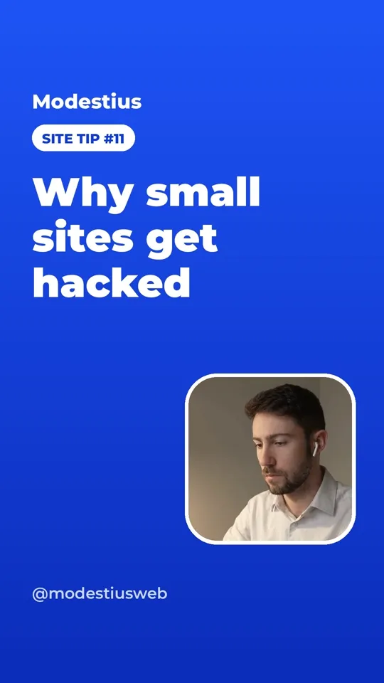 Why small sites get hacked