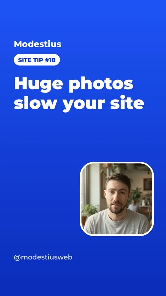 Huge photos slow your site