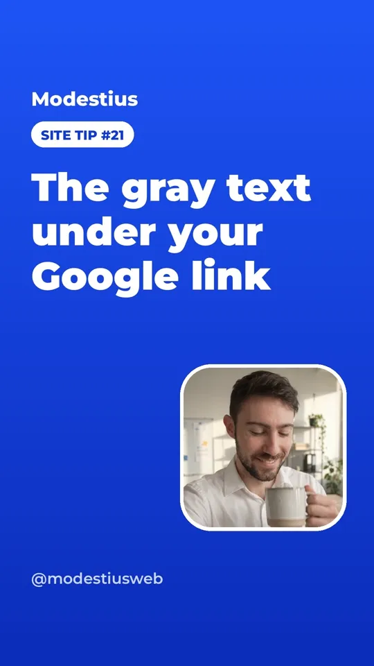 The gray text under your Google link