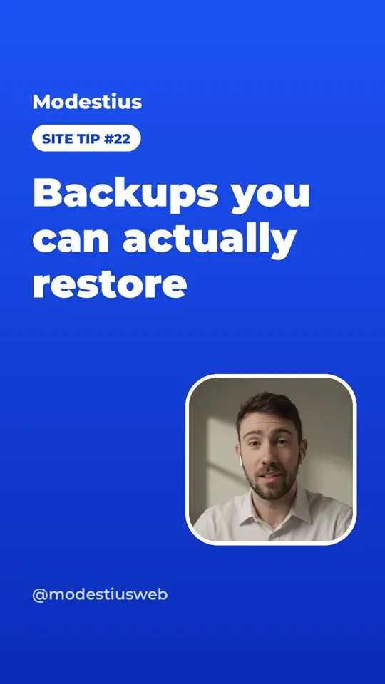 Backups you can actually restore