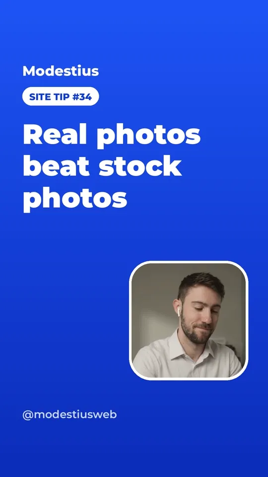 Real photos beat stock photos