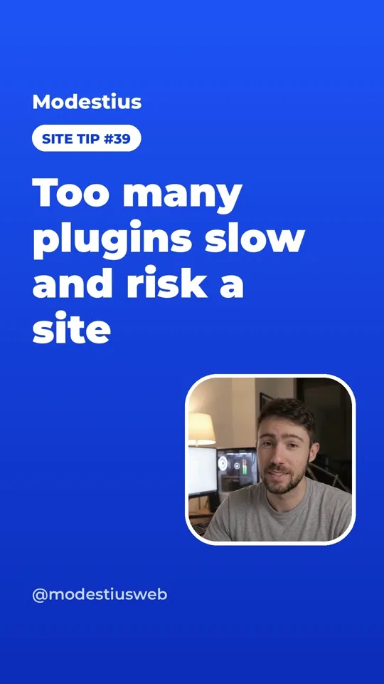 Too many plugins slow and risk a site
