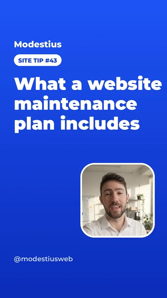 What a website maintenance plan includes